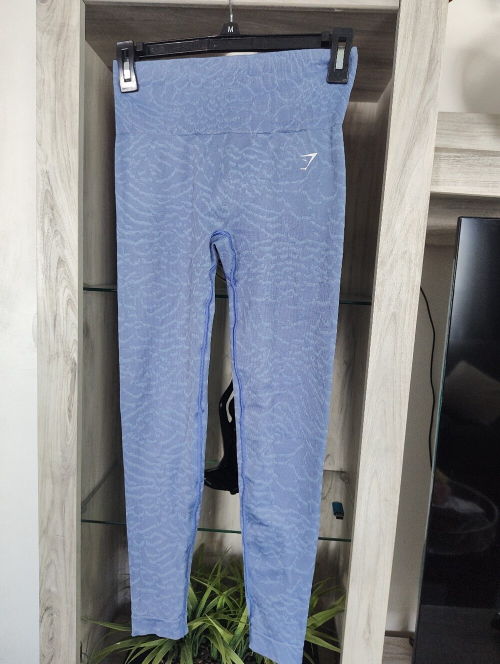Gymshark Periwinkle Textured Kids Leggings S Good Condition
